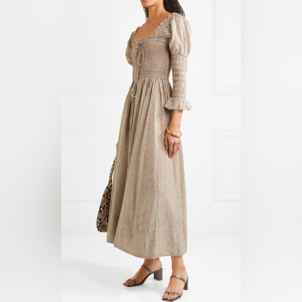 Doen Bijou Smocked Floral-Print Dress